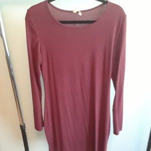 Bundle of 2 Bodycon Dresses-Maroon & Black-Size XL